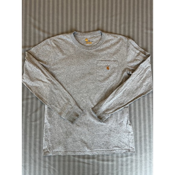 Carhartt Other - Carhartt Long Sleeve Pocket T-Shirt Men's Medium Gray Original Fit Workwear Tee